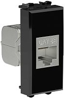 Розетка компьютерная экранированная модульная DKC Avanti 1-м. 1 мод. RJ45 5е черный квадрат картинка